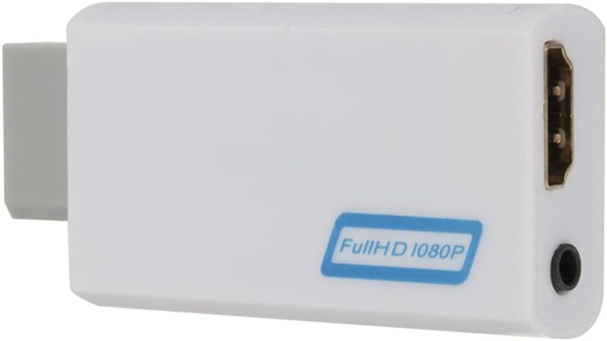 WII to HDMI Converter Full HD 1080P Wii 2 3.5mm Audio for PC HDTV Monitor Display to Adapterr (Color : As Shown, Size : One Size)