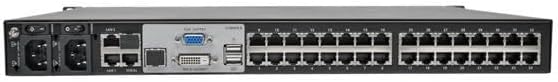 Tripp Lite 32-Port Cat5 IP KVM Switch, 1U Rack-Mount, 2+1 User, RJ45, USB, PS/2, Serial, VGA or DVI, TAA (B064-032-02-IPG)