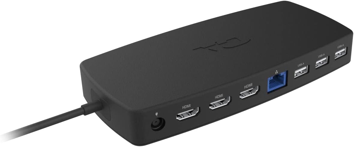 Cyber Acoustics Universal Docking Station (DS-6000) – USB-C with 3 4K HDMI Displays, 6 USB Ports, Ethernet Port, 100W Power for Laptop, Windows & Mac Compatible, TAA Compliant