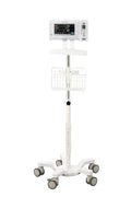 VivaDiagnostics Rolling Stand Vital Signs Monitor for WE 7000 Series Connex Spot, (Monitor NOT Included), Blood Pressure Cuff Basket, Work Surface, Adjustable Pole, and Cord Organizer