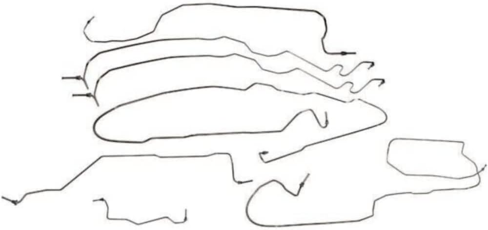 Kit Brake Line for Chevy for Silverado 1500 2005-2006 & Classic 2007,for GMC for Sierra 1500 2005-2006 & Classic 2007 Truck (Stainless Steel),Free return