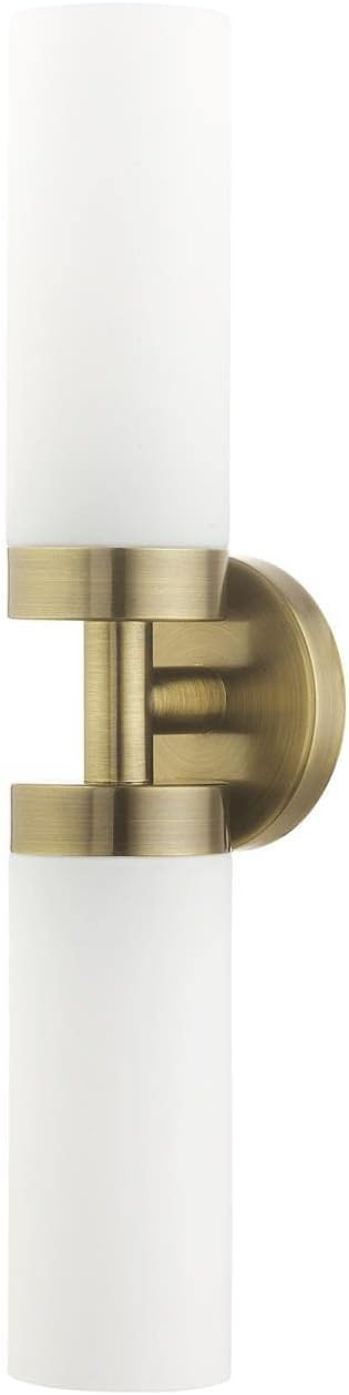 Livex Lighting, 15072-01, Aero, ADA Vanity Sconce, Antique Brass