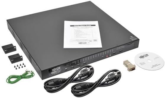 Tripp Lite 32-Port Cat5 IP KVM Switch, 1U Rack-Mount, 2+1 User, RJ45, USB, PS/2, Serial, VGA or DVI, TAA (B064-032-02-IPG)