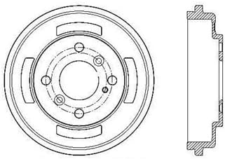 Rear Brake Drum Automotive Replacement Brake Drums Parjanyay 2Pcs for Ford Fiesta 1.0L 2014-2017, for Ford Fiesta 1.6L 2011-2019