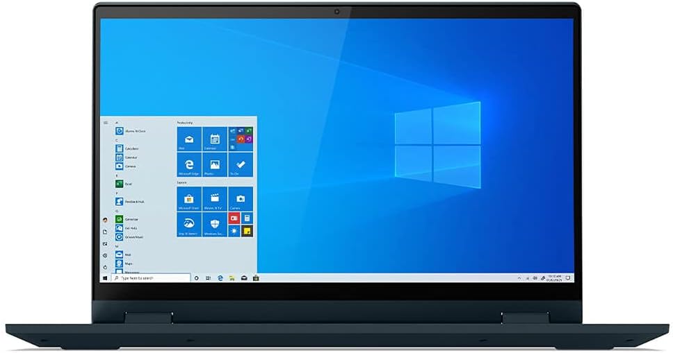 2022 LENOVO IdeaPad Flex 5i 14' Touchscreen 2-in-1 Laptop 11th Dual-Core Intel i3-1135G4 4GB DDR4 512GB NVMe SSD UHD Graphics HDMI USB-C Fingerprint WiFi-5 Windows 10 Pro , Blue w/32GB USB Drive