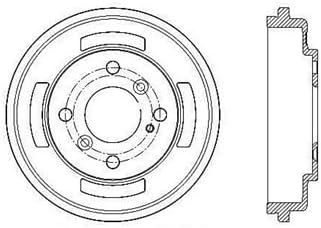 Rear Brake Drum Automotive Replacement Brake Drums Parjanyay 2Pcs for Ford Fiesta 1.0L 2014-2017, for Ford Fiesta 1.6L 2011-2019