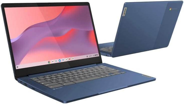 Lenovo 2023 Ideapad Slim 3, 14' (1920 x 1080) FHD Touchscreen Chromebook Slim Thin Laptop, 8-Core MediaTek Kompanio 520, 4GB RAM, 64GB eMMC, WiFi 6, Chrome OS, Abyss Blue, EAT 64GB Micro SD
