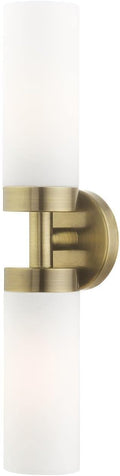 Livex Lighting, 15072-01, Aero, ADA Vanity Sconce, Antique Brass
