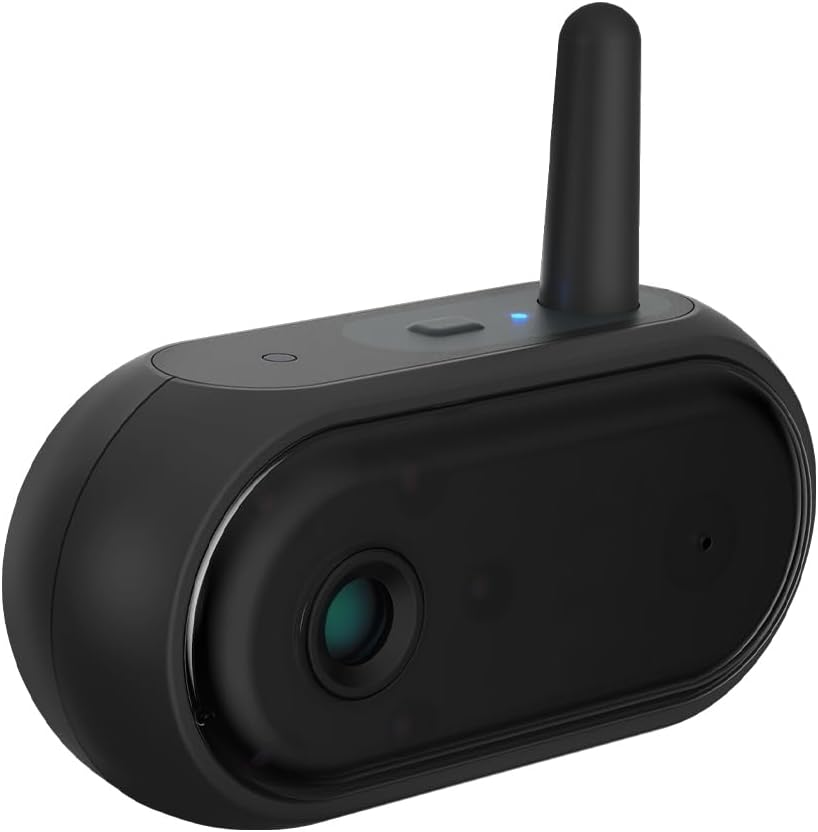 Tiny Traveler Add-On Ai Baby Car Camera – 1080P HD, Night Vision, 1000Ft Long Range, Night Light, Lullabies, Easy Install for Twins, 2 Kids, or Pets (Monitor Not Included)