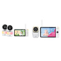 LeapFrog LF915-2HD Baby Monitor, 2 Cameras, 5' 720p Screen, 360° Pan-Tilt-Zoom, Color Night Vision & VTech [Upgraded] VM919HD Baby Monitor, 7' 720p Screen,360 Panoramic Viewing, 110 Wide-Angle View