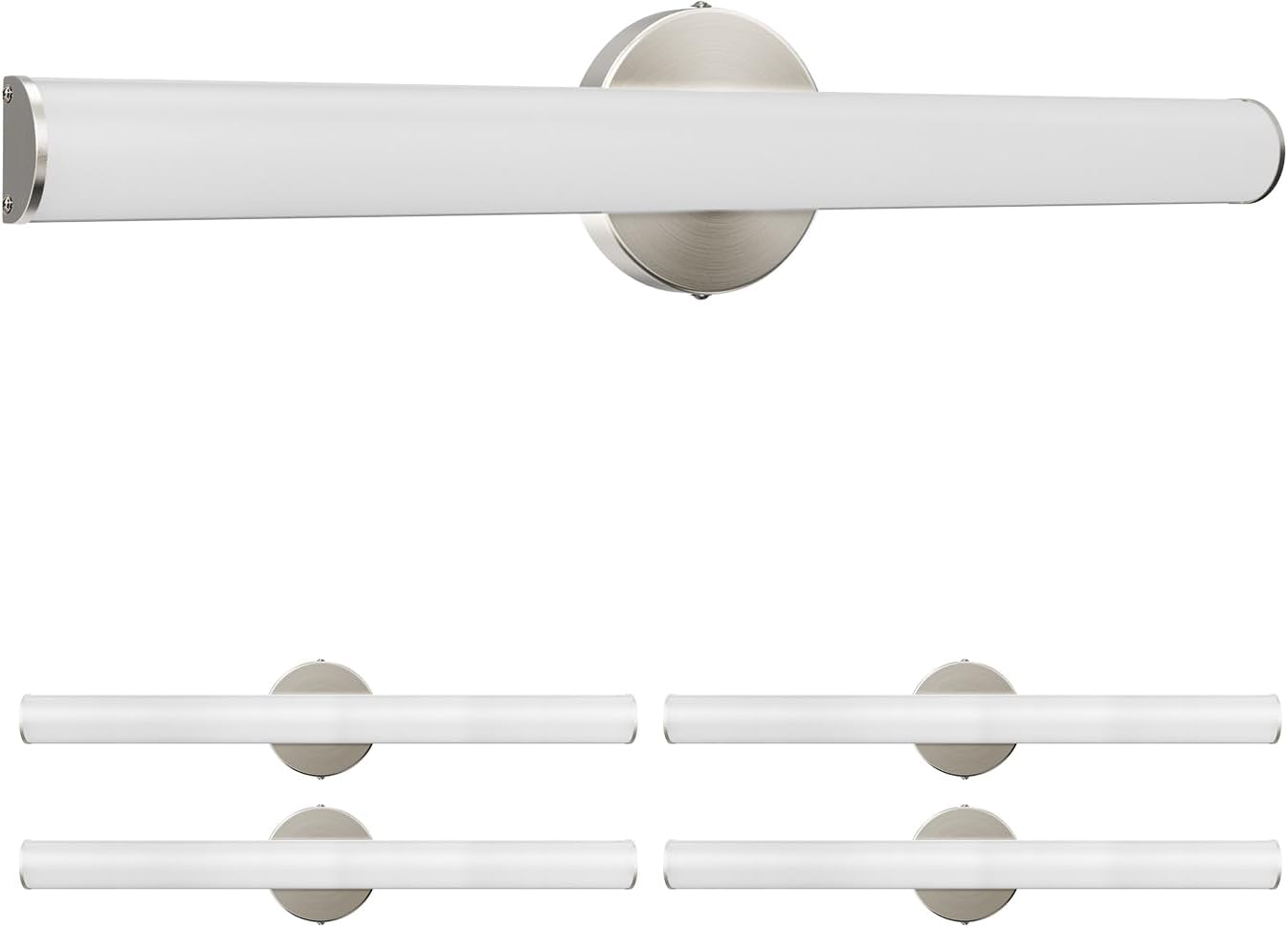 OOWOLF LED Bathroom Vanity Light 4Pack, 16W 24inch Bathroom Lights Fixture, Dimmable 1600LM Led Vanity Lights Bar, 4000K Natural White Bath Wall Lighting Fixture, Vanity Light Fixtures Over Mirror