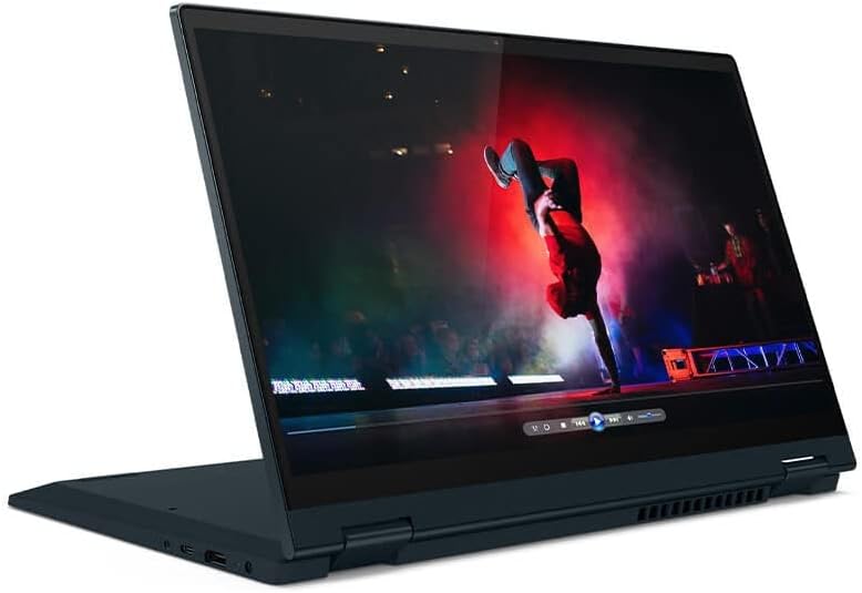 2022 LENOVO IdeaPad Flex 5i 14' Touchscreen 2-in-1 Laptop 11th Dual-Core Intel i3-1135G4 4GB DDR4 512GB NVMe SSD UHD Graphics HDMI USB-C Fingerprint WiFi-5 Windows 10 Pro , Blue w/32GB USB Drive