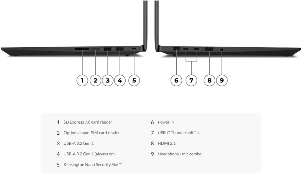 Lenovo ThinkPad P1 Gen 6 Laptop (2023 Model) - Intel 13th Gen i7-13800H 14C, NVIDIA RTX 3500 Ada 12GB, 32GB RAM, 1TB NVMe SSD, 16'' 4K OLED Touch 400 Nits, Windows 11 Pro, Black