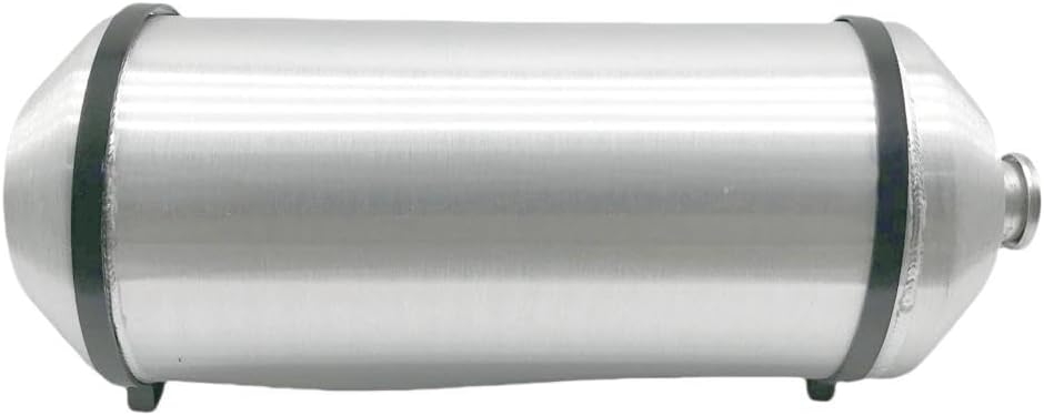 JSD 9 Gallon 10x26' Aluminum Auxiliary Vertical Gas Tank 1/4NPT Outlet- Heavy Duty Fuel Cell For Lawn Tractors, Generators
