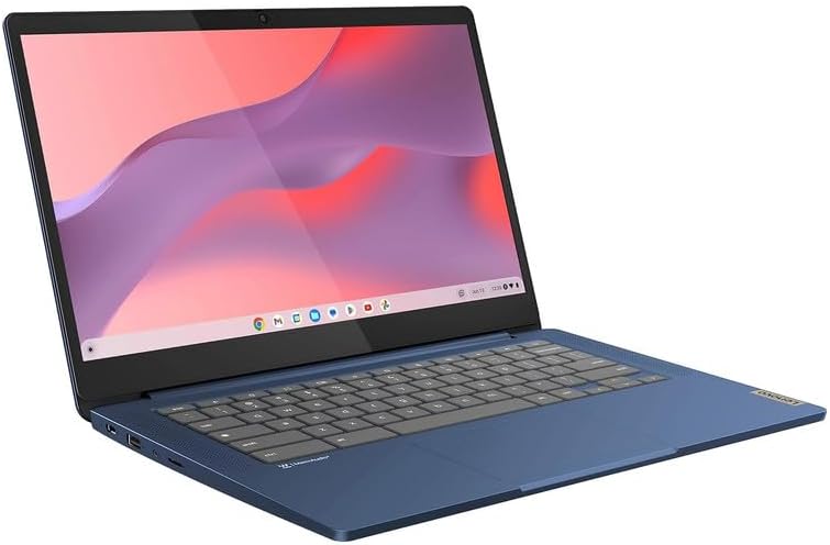 Lenovo 2023 Ideapad Slim 3, 14' (1920 x 1080) FHD Touchscreen Chromebook Slim Thin Laptop, 8-Core MediaTek Kompanio 520, 4GB RAM, 64GB eMMC, WiFi 6, Chrome OS, Abyss Blue, EAT 64GB Micro SD