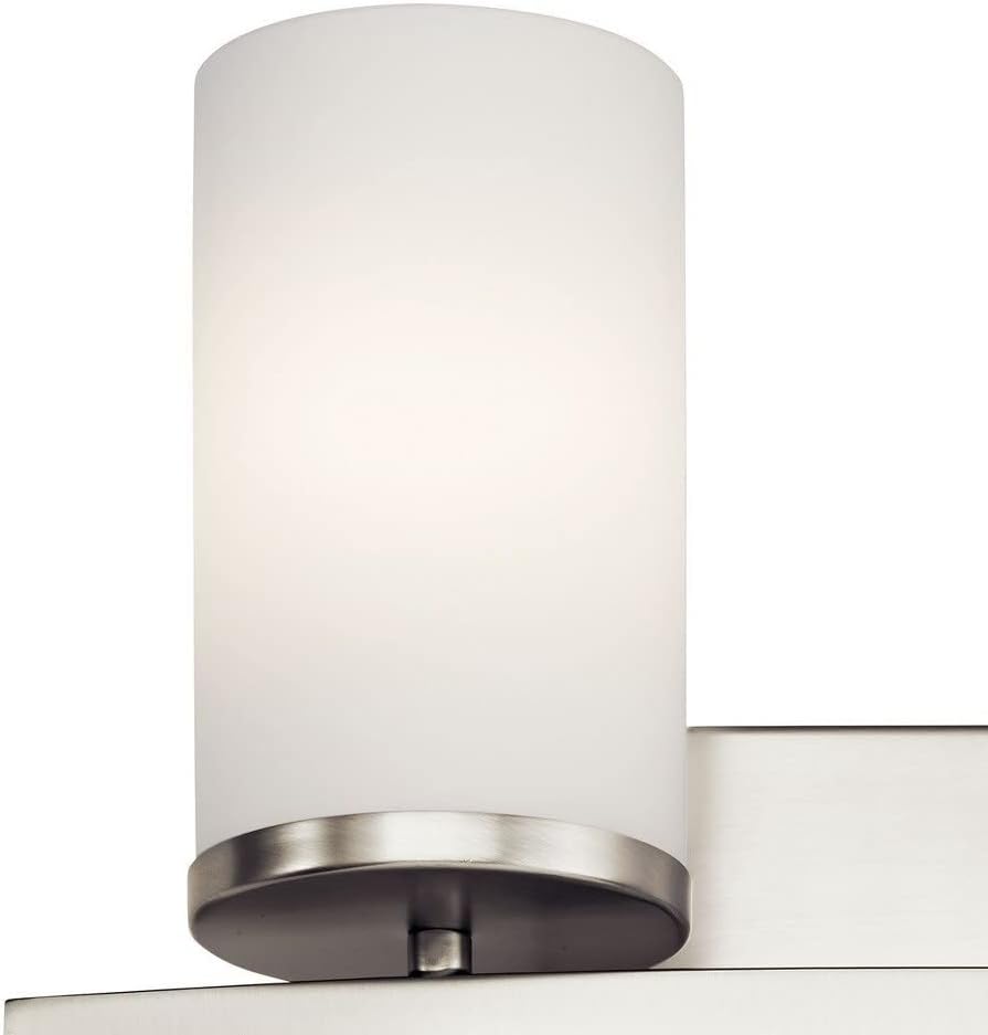 KICHLER Crosby 15' 2 Light Vanity Light Satin Etched Cased Opal Chrome