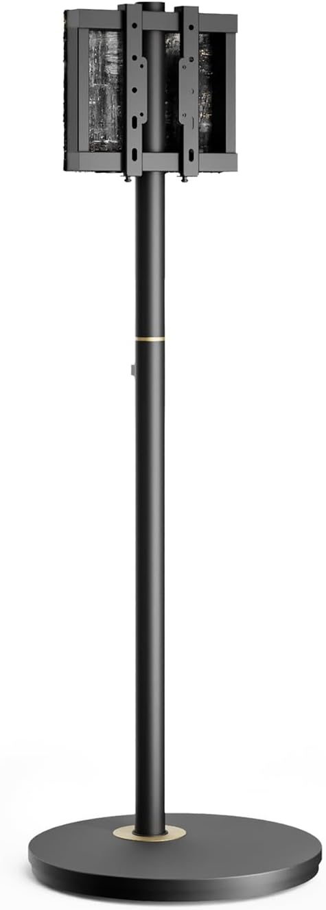 FITUEYES Design Small Rolling TV Cart for 24-48 Inches Television, Minimalist Modern TV Floor Stand on Wheels Fits Max VESA 200x200mm, V2 Portable Smart Television Stands, Black, Master Series