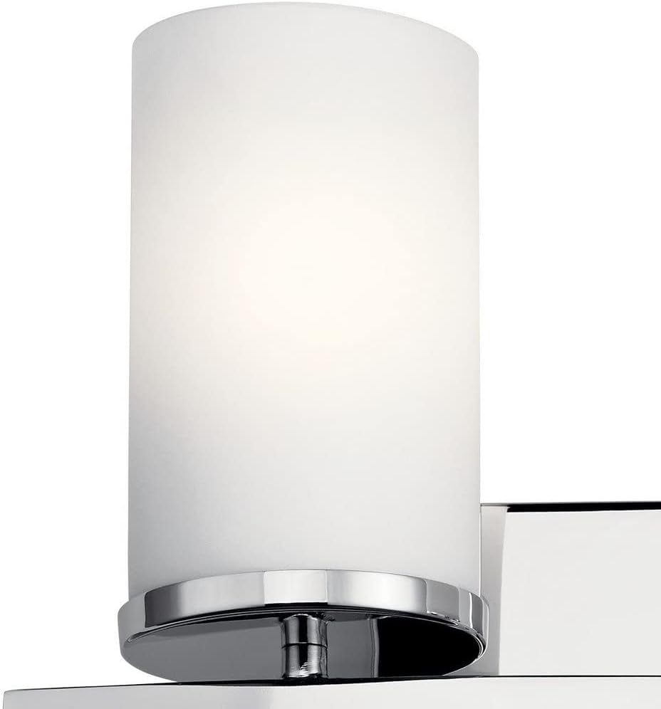 KICHLER Crosby 15' 2 Light Vanity Light Satin Etched Cased Opal Chrome