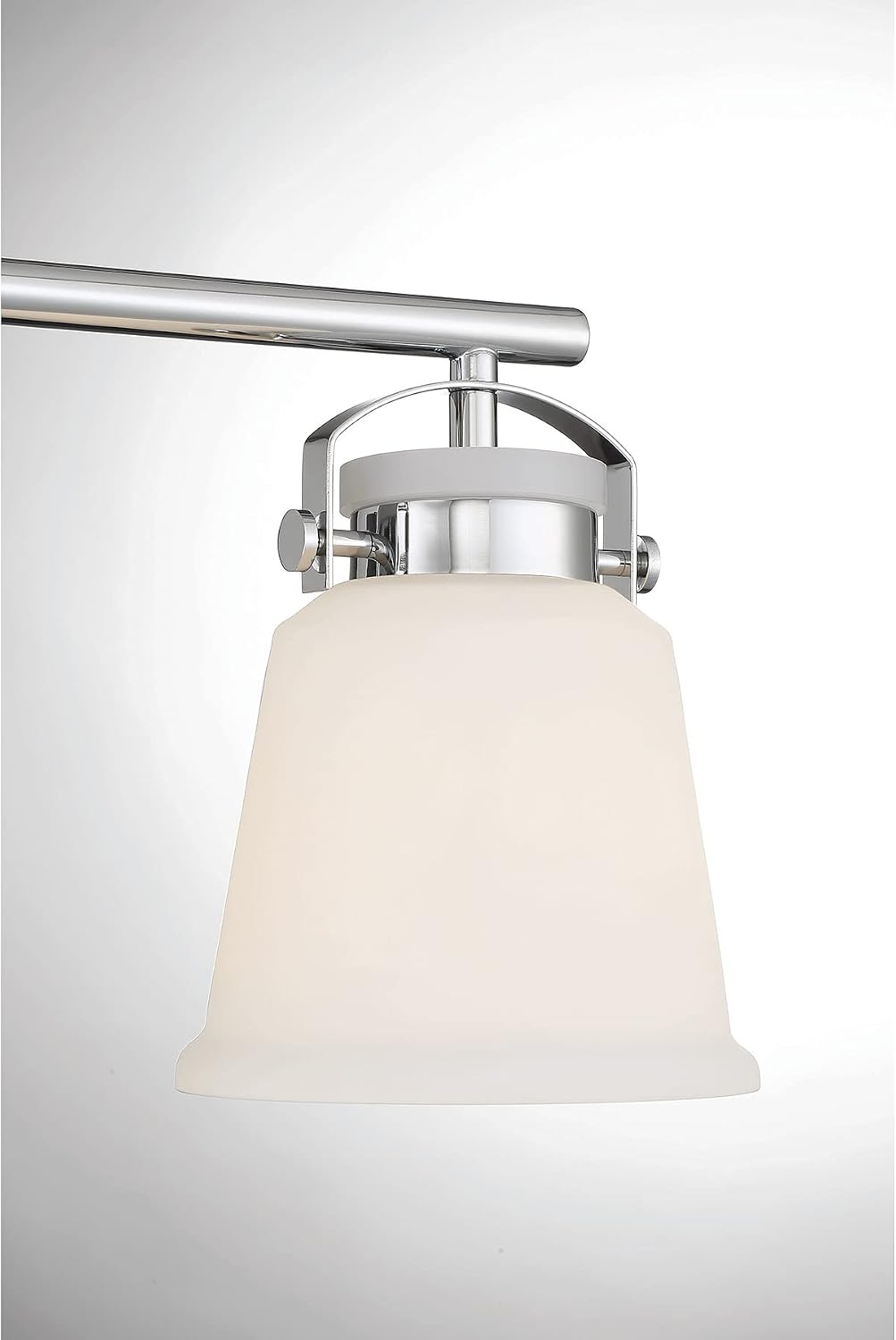 Savoy House 8-1627-3-11 Kaden Industrial Traditional White Opal Glass Bathroom Vanity Wall Light, 3-Light 180 Total Watts, 11' H x 26' W, Polished Chrome