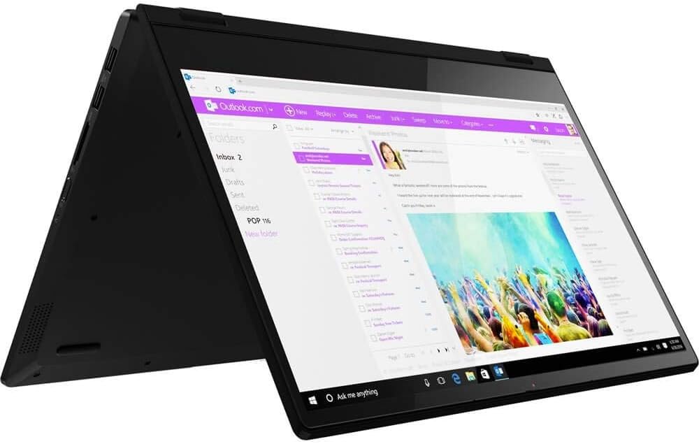Lenovo Ideapad Flex-14Iml 81XG0000US 14' Touchscreen 2 in 1 Notebook - 1920 X 1080 - Core i5-8 GB RAM - 256 GB SSD - Onyx Black - Windows 10 Home 64-bit - Intel UHD Graphics - in-Plane Switchin