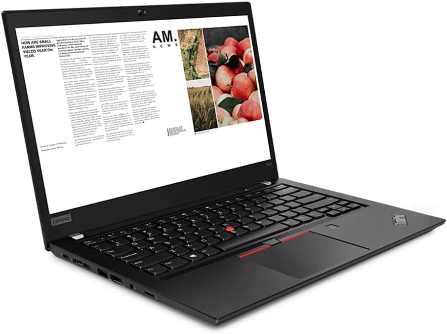Lenovo Thinkpad T490 Laptop (20N2-0042US) Intel i7-8665U, 16GB RAM, 512GB SSD, 14-inch WQHD 2560x1440, Win10 Pro, MicroSD Card Reader, Fingerprint, IR 720p Webcam, Backlit KB