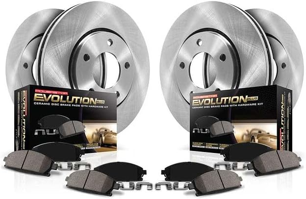 PowerStop Front and Rear Brake Kit for Ford Transit-350 HD 2020-24 - Z17 Ceramic Brake Pads & Disc Rotors Replacement, KOE8983