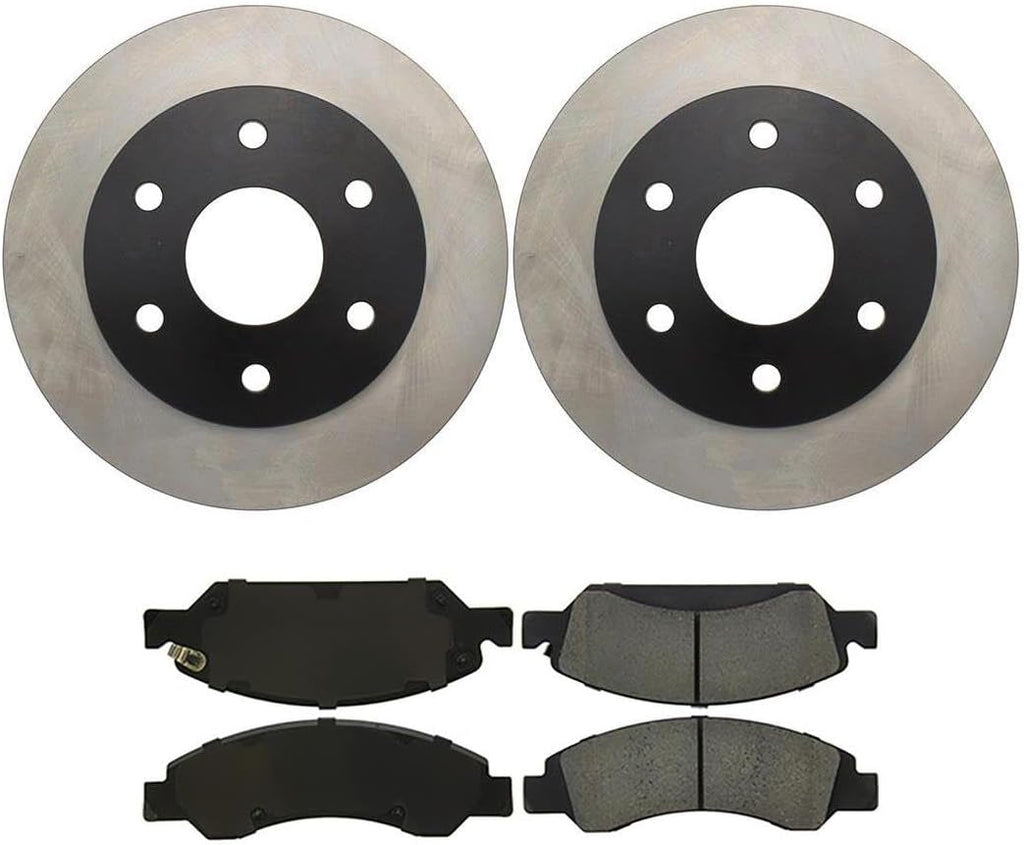 (4) Brakes and Rotors Kit Front Brake Pads and Rotors Kit, Brake Rotors Brake Pads for Chevrolet Silverado 1500 2006-2007 for Chevy Silverado 1500 2006-2007