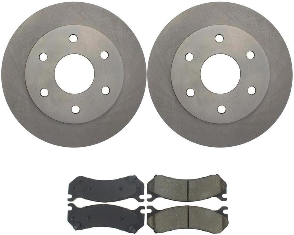 4Pcs Brakes Kit Front Disc Brake Rotors Brakes Pads for Chevrolet Silverado 1500 1999-2007 for Chevy Silverado 1500 1999-2007 for Chevrolet Silverado 1500 Classic 2007-2007