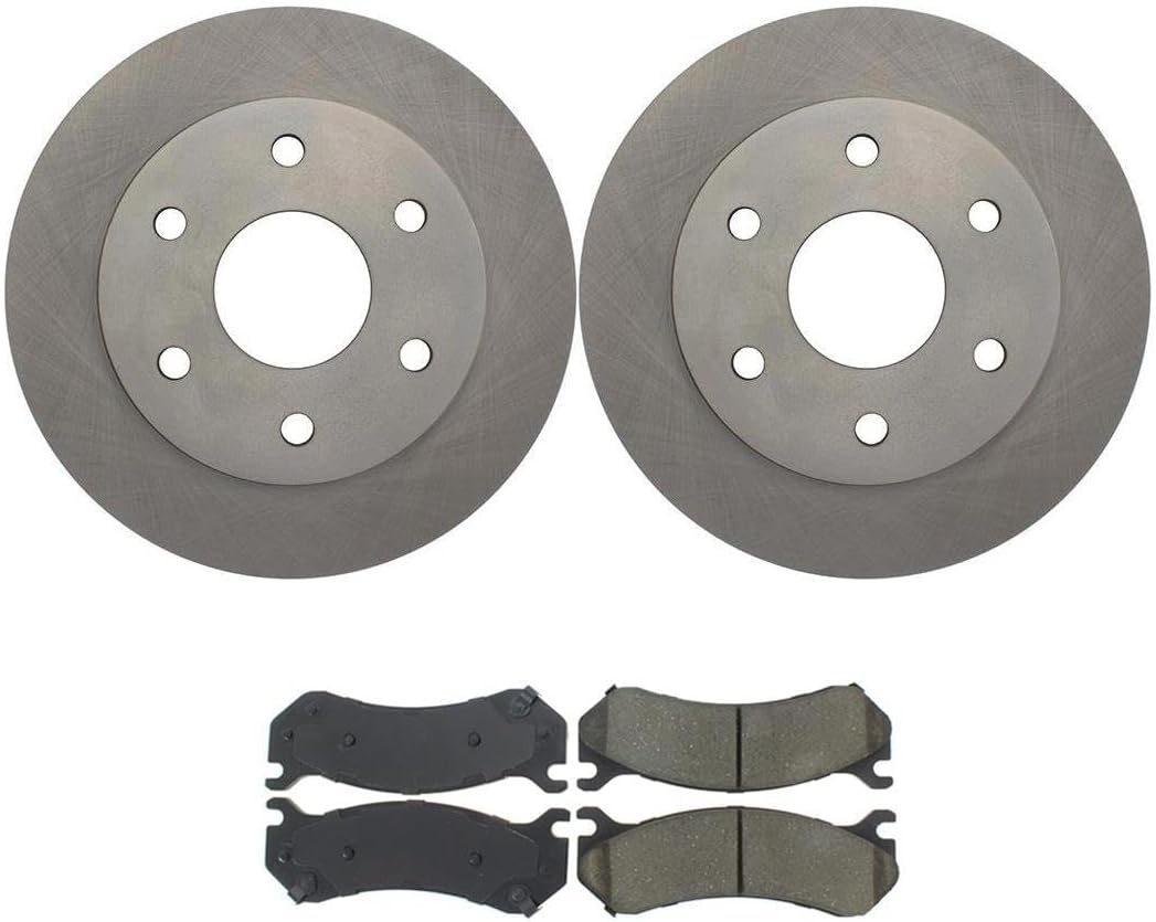 4Pcs Brakes Kit Front Disc Brake Rotors Brakes Pads for Chevrolet Silverado 1500 1999-2007 for Chevy Silverado 1500 1999-2007 for Chevrolet Silverado 1500 Classic 2007-2007