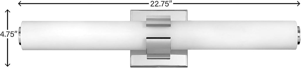 Hinkley Aiden Collection 22.75' Integrated LED 35W Bathroom Vanity Light Fixture, Chrome