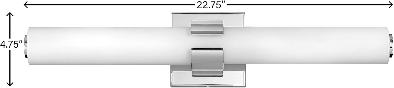 Hinkley Aiden Collection 22.75' Integrated LED 35W Bathroom Vanity Light Fixture, Chrome