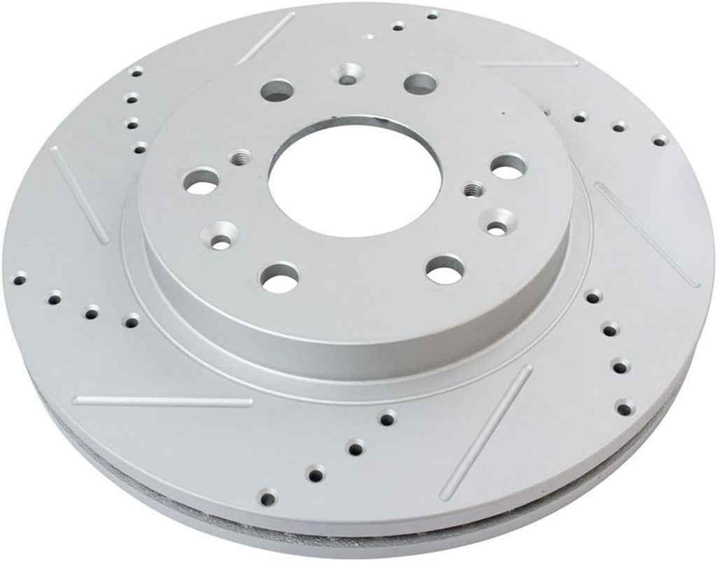 Drilled Slotted Semi-Metallic Coated Stop Power Disc Set Kit Brake Rotors and Pads for Chevy for Silverado 1500 2007-2008,for GMC for Sierra 1500 2007-2008