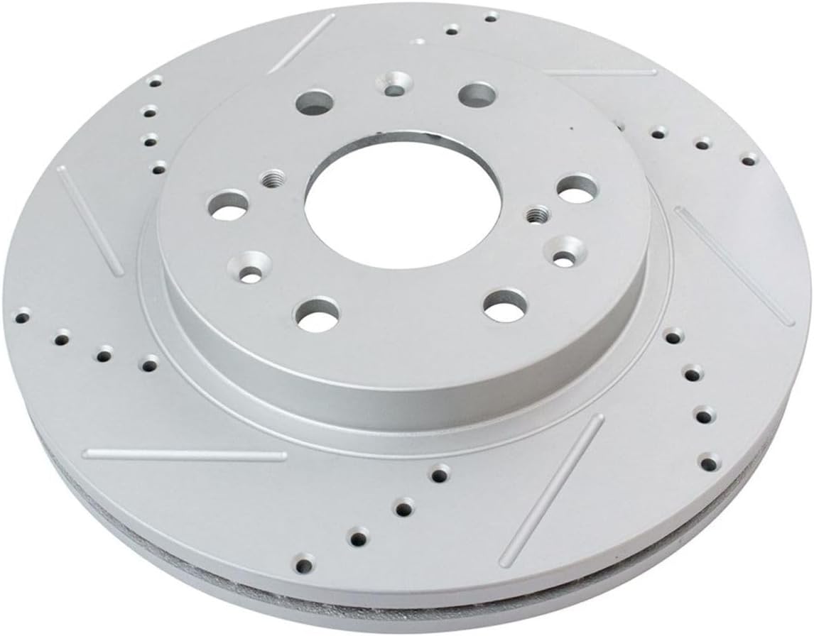Drilled Slotted Semi-Metallic Coated Stop Power Disc Set Kit Brake Rotors and Pads for Chevy for Silverado 1500 2007-2008,for GMC for Sierra 1500 2007-2008