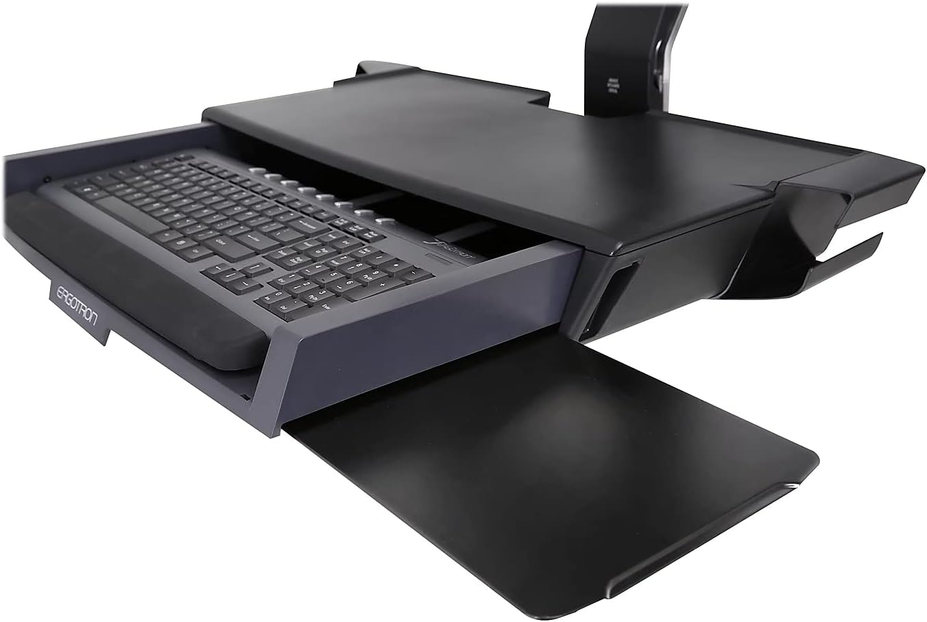 Ergotron StyleView Sit-Stand Combo System with Worksurface, Polished Aluminum/Black