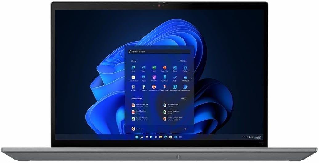 Lenovo ThinkPad T16 Gen 1 Intel Core i7-1260P, 12C, 16'' WUXGA (1920x1200) Touch, 16GB RAM, 512GB SSD, Backlit KYB Fingerprint Reader, Windows Pro, Black