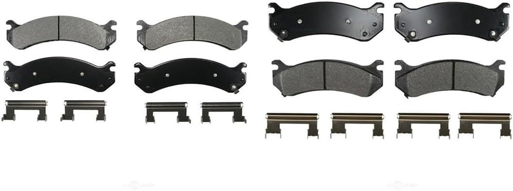 Arrhythmic Front Rear Brake Pads for Chevy Silverado 3500 Classic 8.1L 2007, for Chevy Silverado 2500 5.3L 1999 2000, for Chevy Silverado 2500 5.7L 2001 2002 Automotive Replacement Pads 8PCs Break Pad
