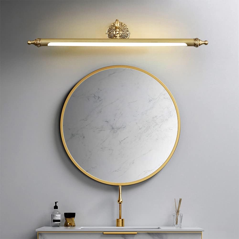 Aiwen LED Vanity Light Fixture 9W 22.04 inch Bath Vanity Lights with PC Lamp Shade Retro Artwork Picture Lighs Wall Sconces for Dressing Bathroom Lighting 3 Color Temperature