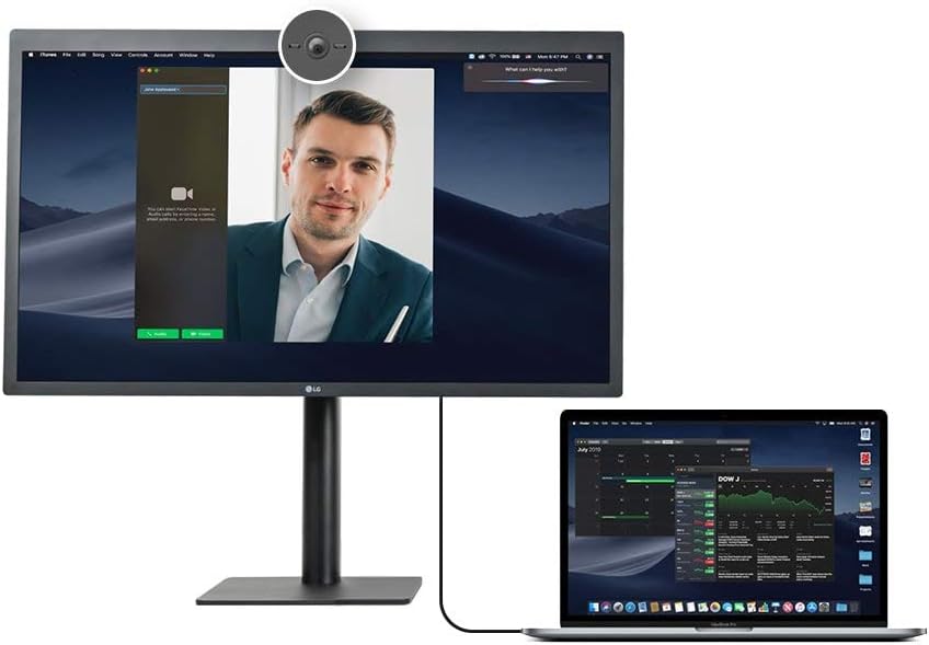 LG 27MD5KL-B Ultrafine 5K Display - Bundle - 27-Inch 16:9 5K (5120 x 2880) IPS Monitor, 500 cd/m Brightness, Thunderbolt 3 / USB Type-C Inputs, MacOS Compatibility with Screen Cleaning Set