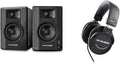 M-Audio BX4BT 4.5' Studio Monitors & PC Speakers with Bluetooth for Recording and Multimedia & HDH40 – Over Ear Studio Headphones with Closed Back Design