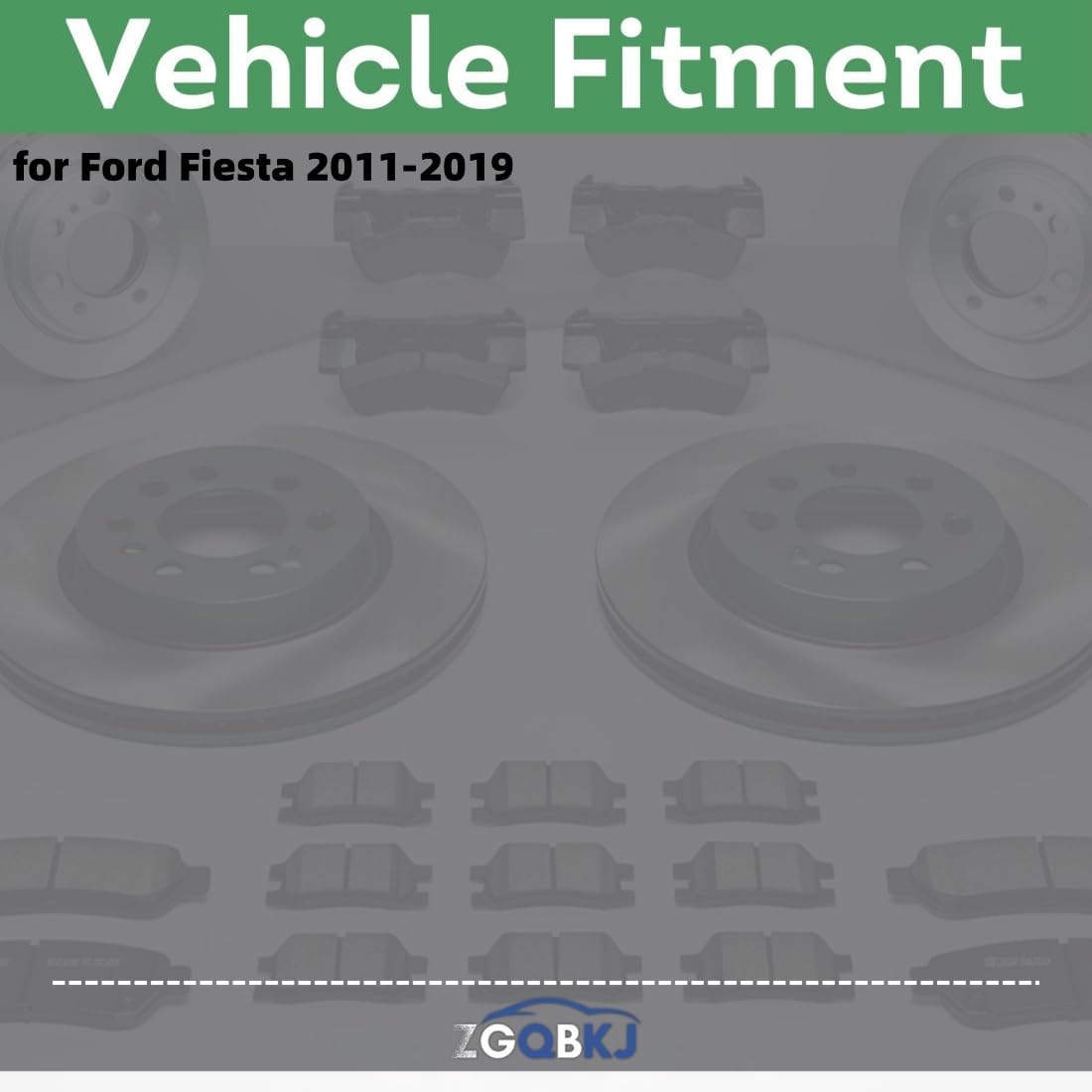 Brake Kit Front Ceramic Brake Pads and Rotors Kit (258mm) for Ford Fiesta 1.6L 2011 2012 2013 2014 2015 2016 2017 2018 2019 for Ford Fiesta 1.0L 2014 2015 2016 2017 Brakes and Rotors