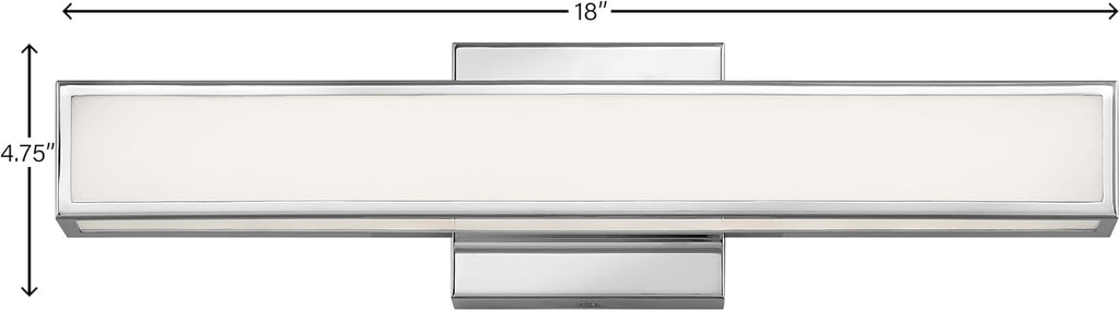 Hinkley Alto 18' Integrated LED 26W Bathroom Vanity Light Fixture, Chrome