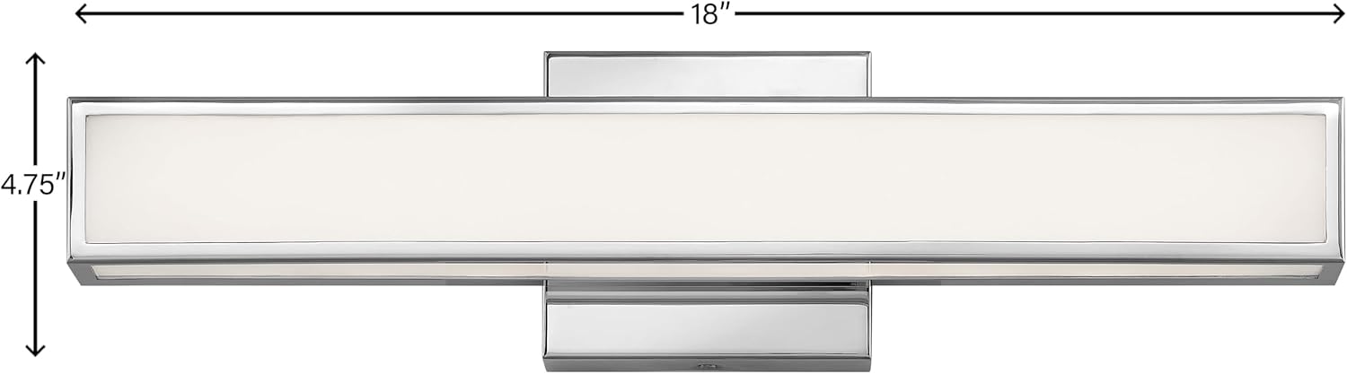 Hinkley Alto 18' Integrated LED 26W Bathroom Vanity Light Fixture, Chrome