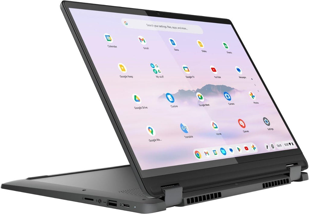 Lenovo IdeaPad Flex 5i Chromebook Plus 2-in-1 Laptop, 14' WUXGA Touchscreen, Intel 6-Core i3-1315U, 8GB RAM, 128GB eMMC + 256GB SD Card, Intel UHD Graphics, Wi-Fi 6, Backlit Keyboard, Chrome OS