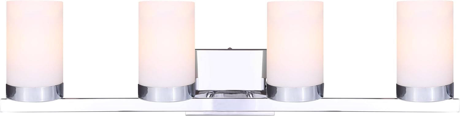 Canarm IVL429A04CH Milo 4-Light Bath Vanity Light, Chrome