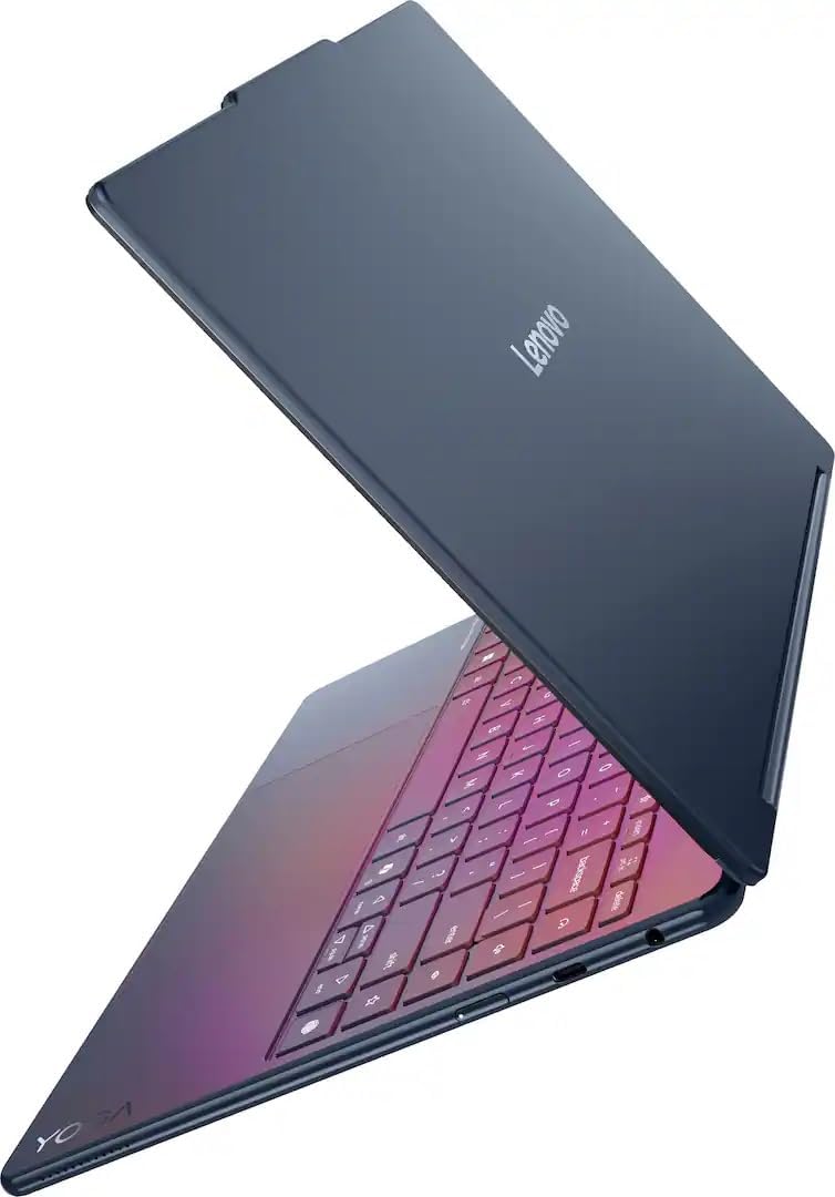Lenovo Yoga 9i 2-in-1 Aura Edition Laptop, Intel Ultra 7 258V, 14' 2.8K 120Hz 500 nits Glass Touchscreen, 32 GB DDR5, 2 TB SSD, 5MP Camera E Shutter, Linear Pen, Wi-Fi 7, Win 11 - Cosmic Blue