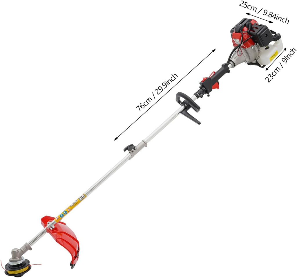 52CC Lawnmower 2-Stroke Air-Cooled Single Cylinder Lawn Mower Grass Catcher Tool Reel Mower Gas Powered Lawn Scarifier Sweeper for Garden Yard Park, 1E44F-5 Engine, MT520