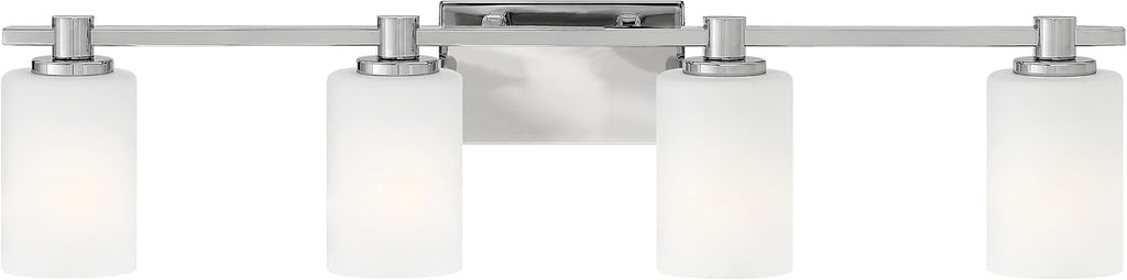 Hinkley Karlie Transitional Four Light Bathroom Vanity Fixture, Chrome