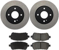 4X Ceramic Brake Pads Front Brake Pads and Rotors Kit for Ford Fiesta 2011 for Ford Fiesta 2012 for Ford Fiesta 2013 for Ford Fiesta 2014 for Ford Fiesta 2015 for Ford Fiesta 2016