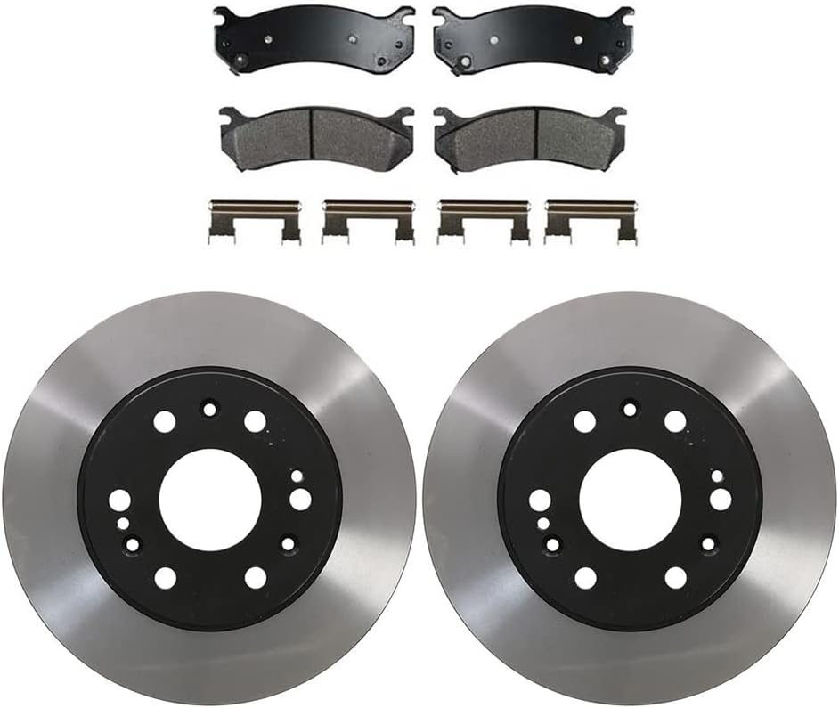 (4) Front Brake Pads and Rotors Kit Brake Pads Brake Rotors for Chevrolet Silverado 1500 Classic 2007-2007 for Chevy Silverado 1500 Classic 2007-2007#Replace 121.66057, 18041762