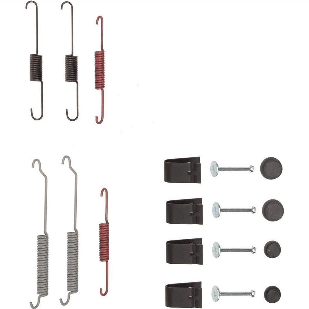 Rear Drum Brake Hardware Kit Drum Brake Shoe Compatible with Ford Fiesta 2011 2012 1.6L L4, fits Ford Fiesta 2013 1.6L L4 DOHC, fits Ford Fiesta 2013 1.6L L4 SOHC, fits Ford Figo 2016 2017 1.5L L4